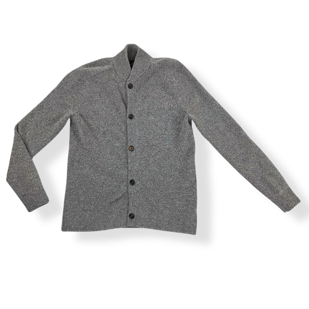 Abercrombie & Fitch Cardigan Men Small Gray Long Sleeve Button Wool‎ VTG